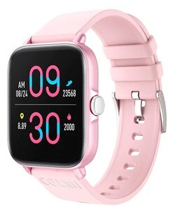 Умные часы Colmi P28PLUS Pink Frame Pink Silicone Strap золотые с розовым силиконовым ремешком