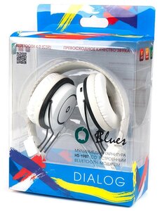 Беспроводные bluetooth наушники Dialog Blues HS-19BT <белый>