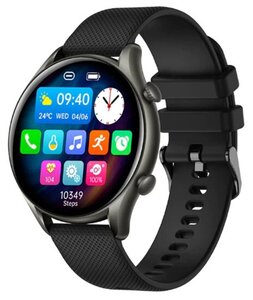 Умные часы Colmi i20 black frame black silicone Strap черный корпус с черным силиконовым ремешком